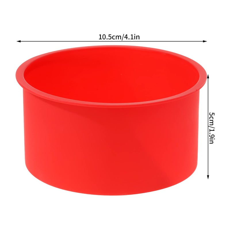 mifengda 12pcs Silicone Cake Mold Baking Round Cake Molds 4 Inch Non-Stick Baking Pan Kitchen Silicone Cake Molds for Baking(Red, Blue, 4inch) - Image 2